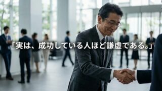 「実は、成功している人ほど謙虚」